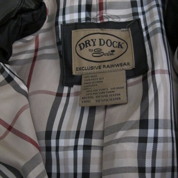 Dry Dock by Serbin Exclusive Rainwear black raincoat 18 - Picture 6 of 6